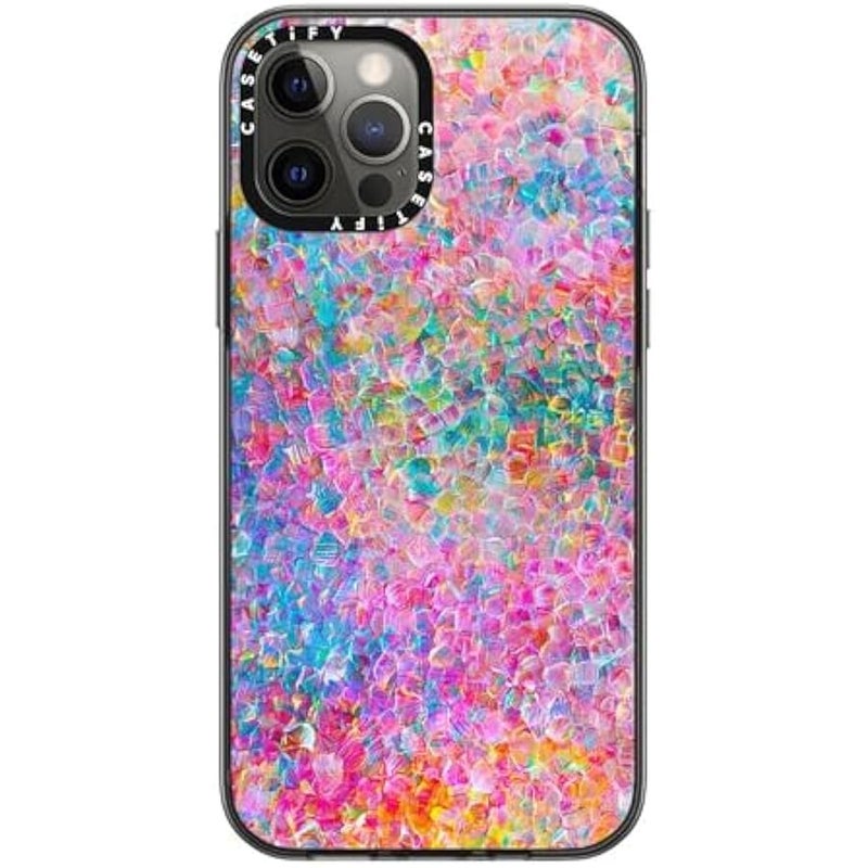 Casetify iPhone 12 Pro Compact Case 【2x Military Grade Drop Test/4ft Drop Protection】 - My Neon Summer by Ingrid Ching - Black - Image 2