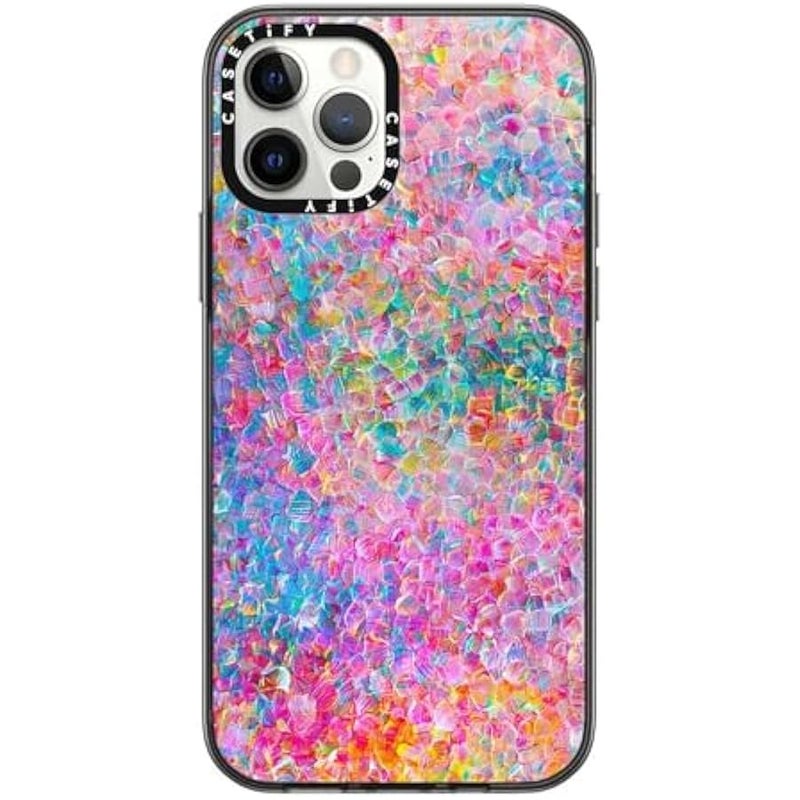 Casetify iPhone 12 Pro Compact Case 【2x Military Grade Drop Test/4ft Drop Protection】 - My Neon Summer by Ingrid Ching - Black - Image 1