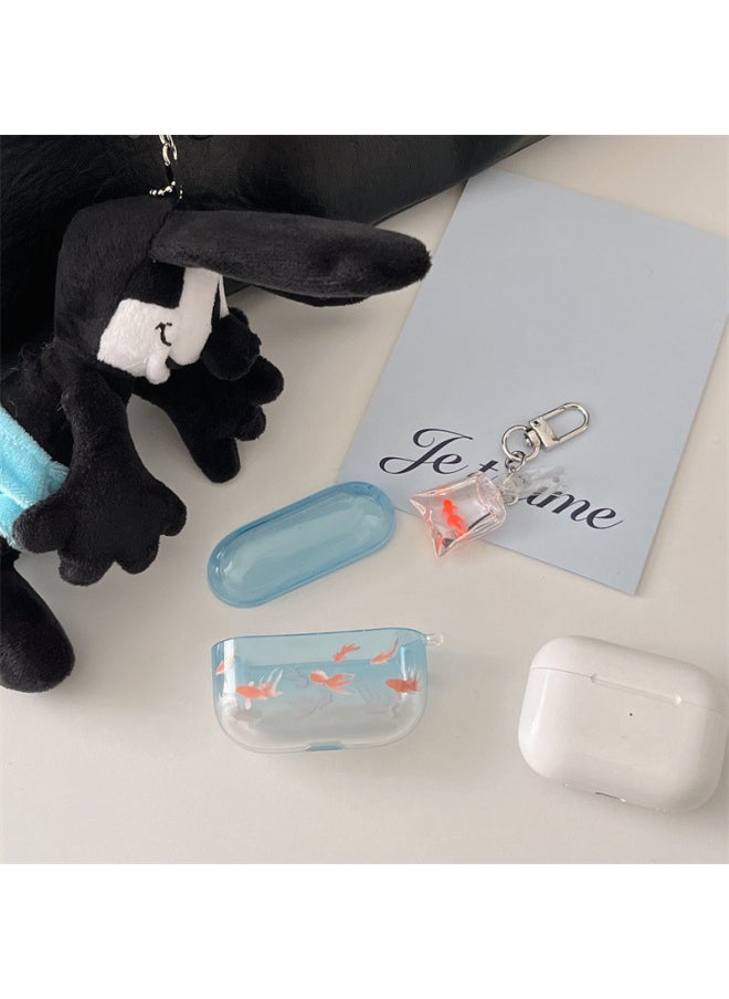 Generic - Good Luck Koi Hanging Airpods 4 Generation Protective Cover For Apple Wireless Bluetooth Headset 3 Generation/pro2 Generation-Color:Imd Headphones Good Luck Koi + Ornament-Applicable Models:Airpods Pro2 - Image 1