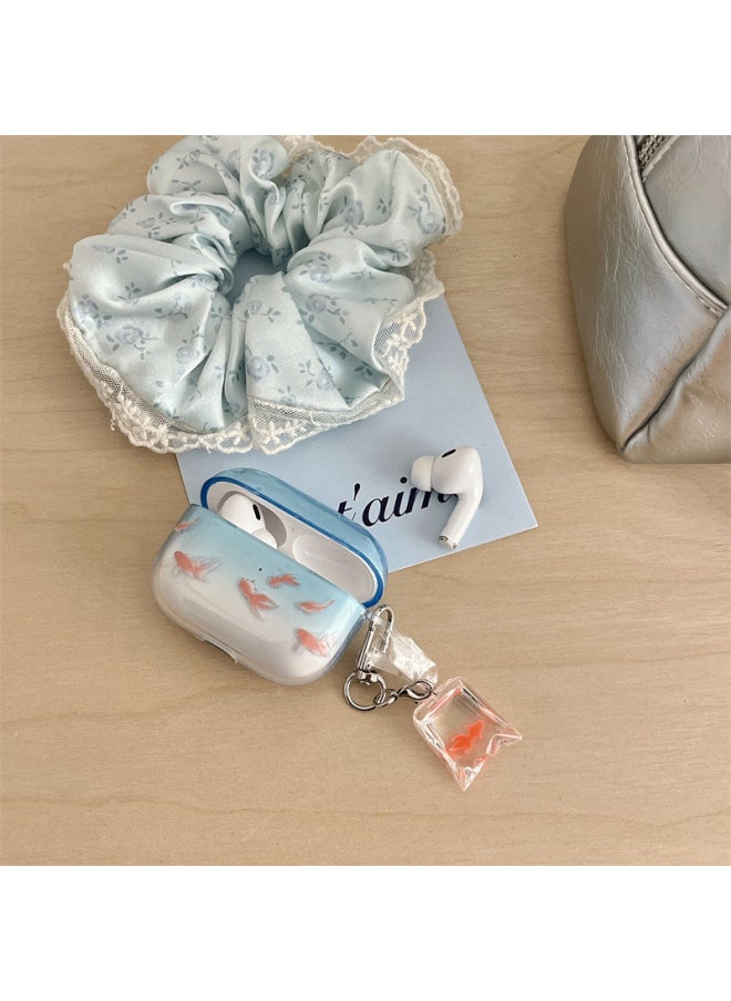 Generic - Good Luck Koi Hanging Airpods 4 Generation Protective Cover For Apple Wireless Bluetooth Headset 3 Generation/pro2 Generation-Color:Imd Headphones Good Luck Koi + Ornament-Applicable Models:Airpods Pro2 - Image 1