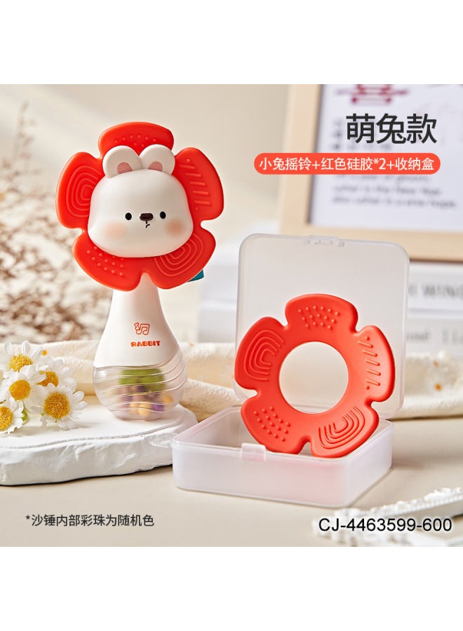 CJ En71 Certified Animal Removable Tooth Glue Baby Hand Rattle Sand Hammer Molars Baby Educational Toys - Image 1
