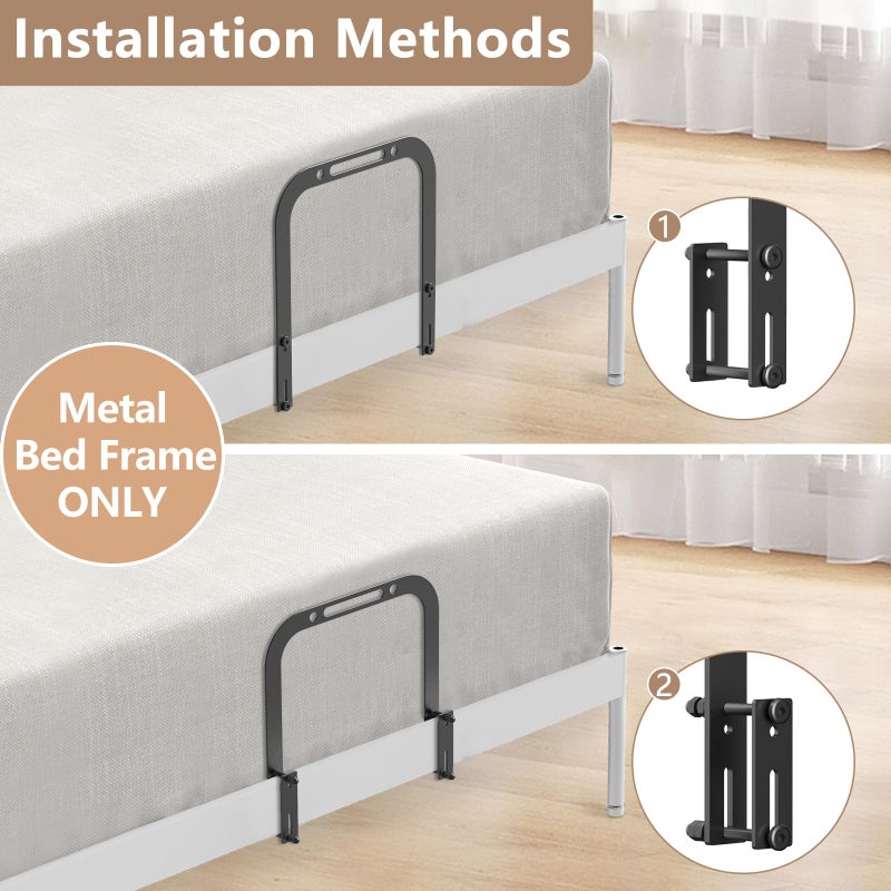 DELLAN Mattress Slide Stopper, Extra Tall Non-Slip Mattress Gripper Retainer Bar, Holder for 1.5 "x 2.9" Metal Bed Frame to Prevent Sliding (2 Pack) Bed Frame Accessory Only, Not a Mattress - Image 5