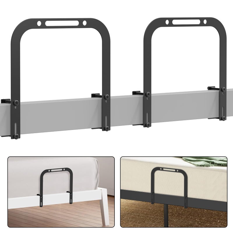 DELLAN Mattress Slide Stopper, Extra Tall Non-Slip Mattress Gripper Retainer Bar, Holder for 1.5 "x 2.9" Metal Bed Frame to Prevent Sliding (2 Pack) Bed Frame Accessory Only, Not a Mattress - Image 1