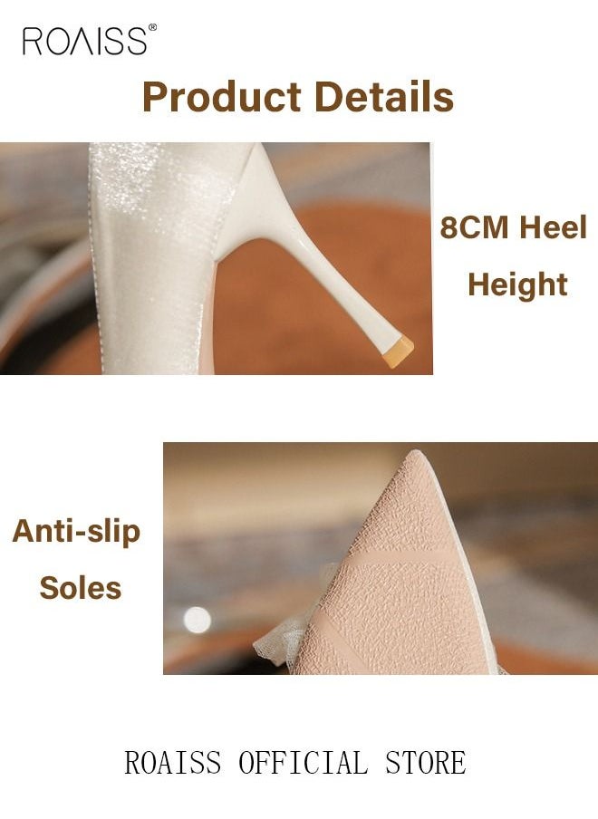 roaiss - Pearl Lace High Heels Sandals for Women and Ladies Luxury Shoes New Arrival Wedding Bridal Shoes Bridesmaid Shoes - Image 1