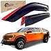 APILT Large Rain Guards Window Vent Visors for 20092014 Ford F150 SuperCrew 20102014 SVT Raptor SuperCrew OutsideMount Wind Deflector Truck Accessories Dark Smoke 4pcs with Thicker - Image 2
