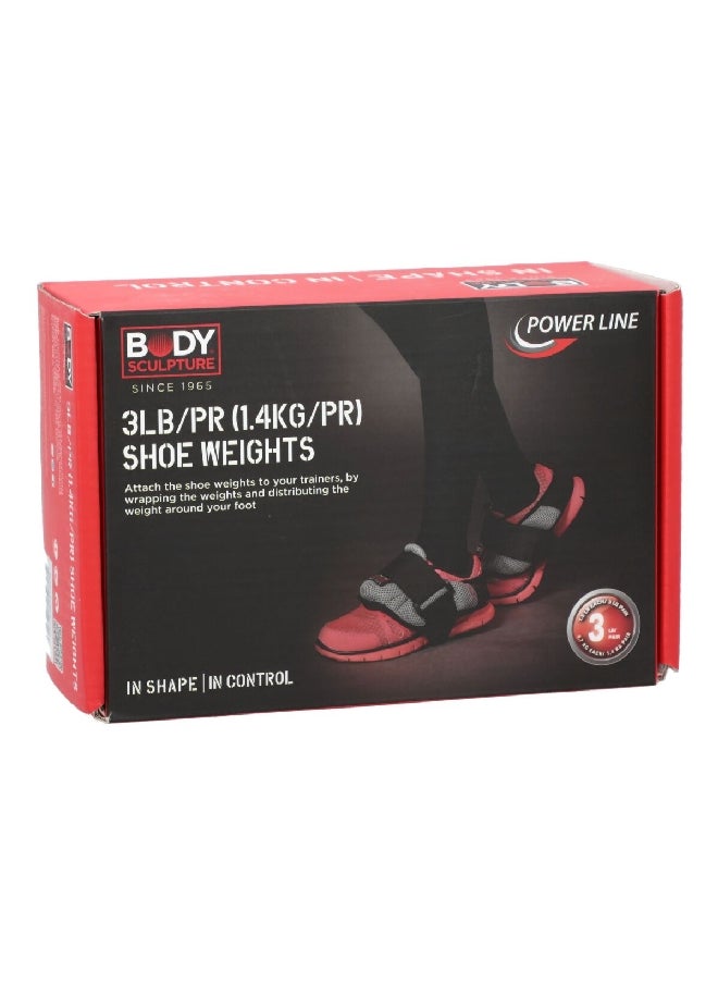 BODY SCULPTURE 2-Piece Muscle Builder Shoe Weights Set Grey and Black 1.4 kg BB-967-B  - Image 3