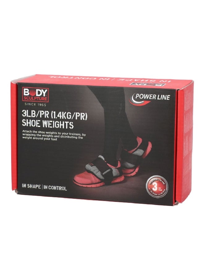 BODY SCULPTURE 2-Piece Muscle Builder Shoe Weights Set Grey and Black 1.4 kg BB-967-B  - Image 2