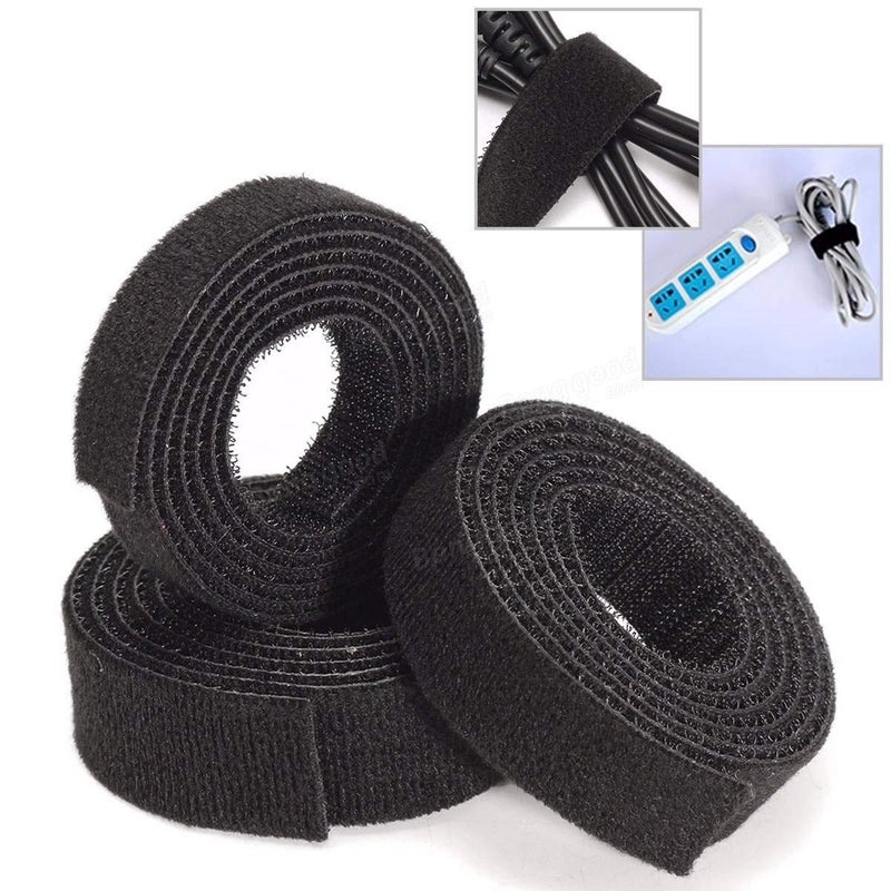 Aeoss Cable Straps 5 Roll Reusable Cable Ties Hook & Loop Nylon Fastening Tape Wire Organizer for Power Wire Management Self Gripping Cord Rope Holder - Image 1