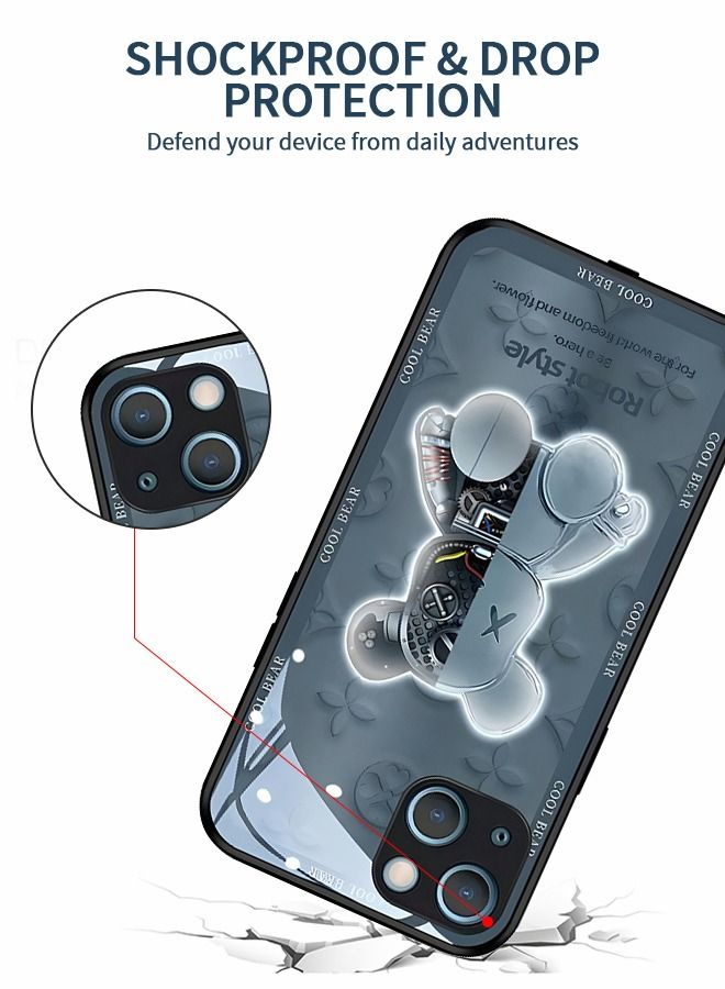 GROIC Compatible with IPhone 14 Max 6.7 Inch Case Led Flash Luminescent Colorful Glowing Tempered Glass Shell，Voice Call Wireless Charging Back Cover for Apple iPhone - Image 5