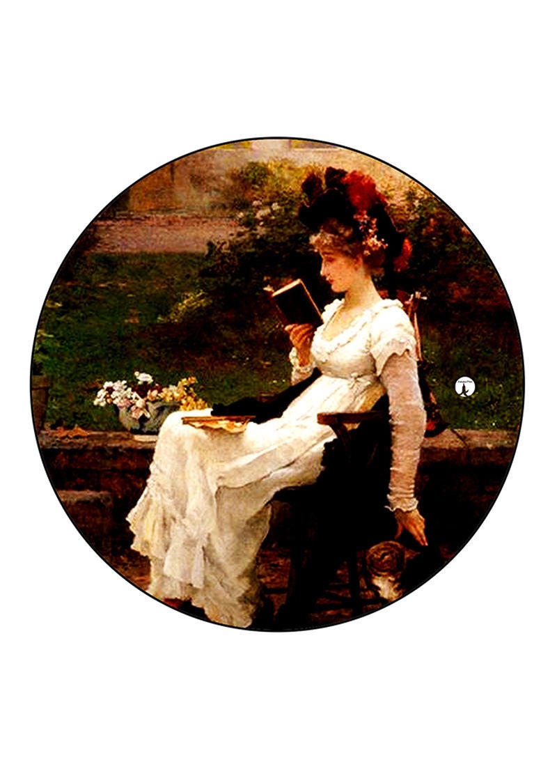 RKN Woman Printed Large Round Pin Badge Multicolour - Image 1