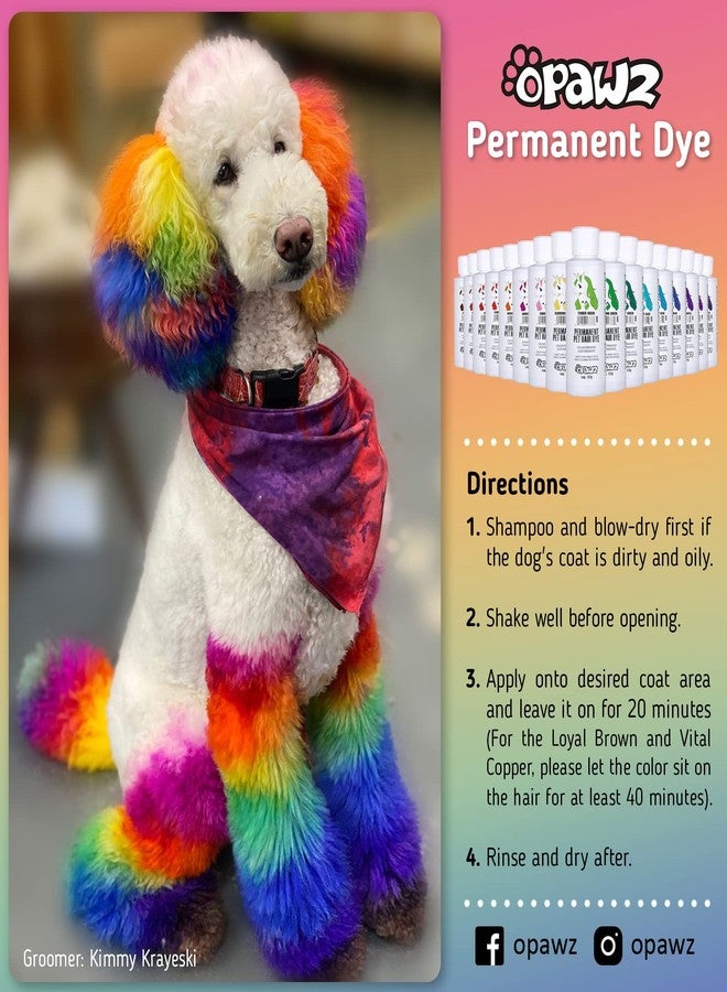 OPAWZ Permanent Dog Hair Dye, Pet Hair Dye Safely Used by Grooming Salons for a Decade, Pet Safe Dye Lasts Over 20 Washes, Bright Color for Dogs and Horses (Flame Orange) - Image 3