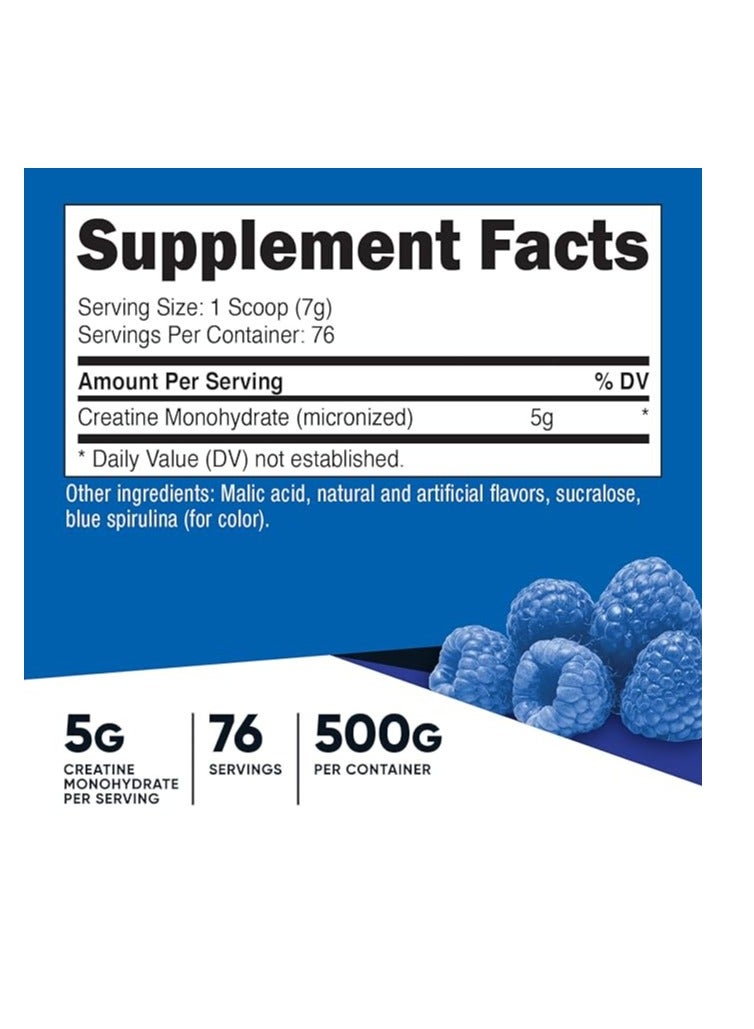 Nutricost Creatine Monohydrate 500 Gram Blue Raspberry - Image 2
