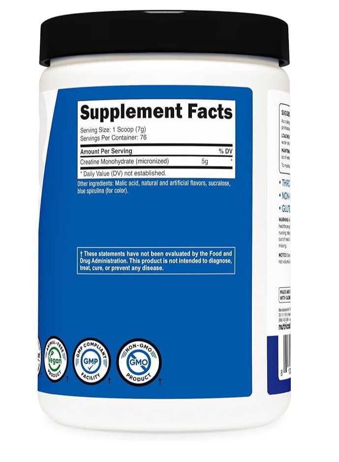 Nutricost Creatine Monohydrate 500 Gram Blue Raspberry - Image 3