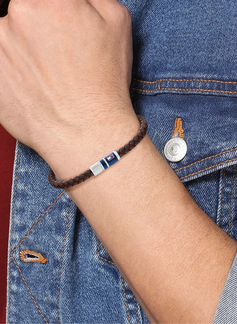 تومي هيلفيغر Tommy Hilfiger Men's Multicolor Leather Bracelet - 2790295
