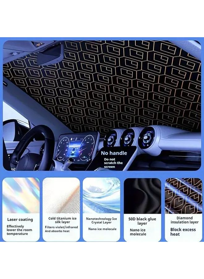 Fit 5 Layer Car Windshield Sunshade Heat Insulation Shield For Ford F150 F250 - Image 4