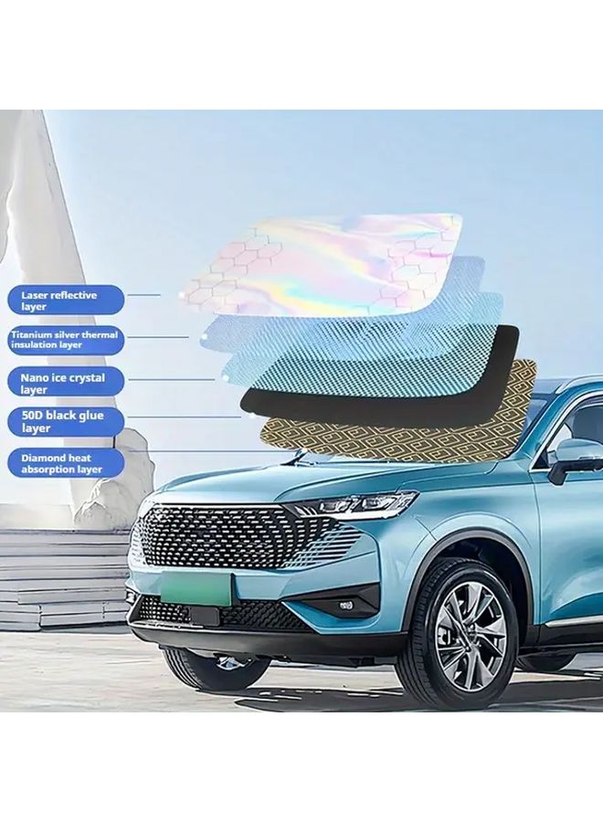 Fit 5 Layer Car Windshield Sunshade Heat Insulation Shield For Ford F150 F250 - Image 3