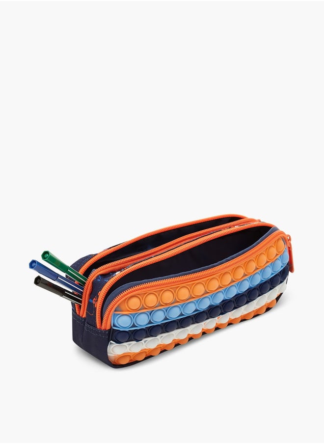 LBL by Shoexpress Pop-It Striped 2-Compartment Pencil Case  - Image 5