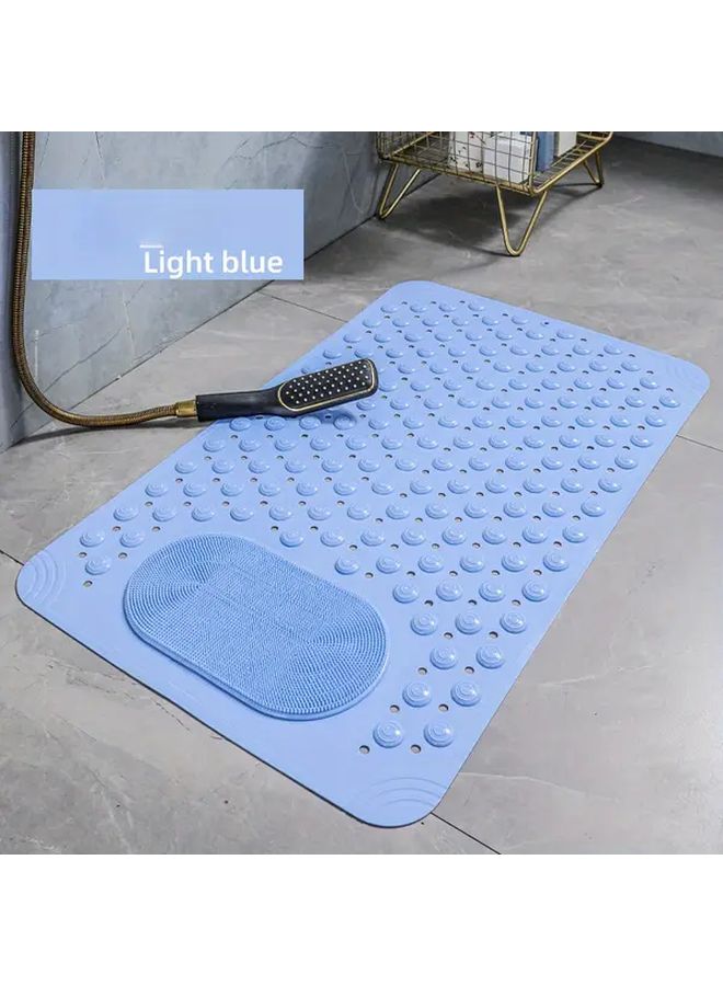 Non Slip Bathroom Mat Mars Green With Massage Nodules Dot Pattern Design Shower Floor Mats With Suction Cups 14 17 By 27 17 Inch Cushioned Safety Pad For Bathroom Accessories - Image 1