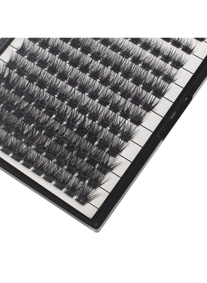 Hannahool Mixed 8-12-14-16mm/8-10-12-14mm/10-12-14-16mm/14-15-16mm Wide Stem Individual False Eyelashes Soft Lightweight Natural Long Volume Eyelashes Extensions Makeup Cluster Lashes (mixed 8-12-14-1 - Image 3