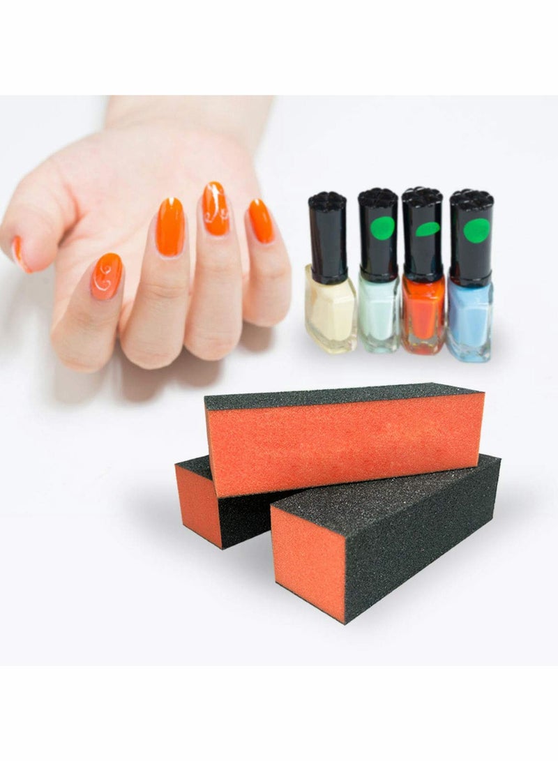 Zikra 10Pack Nail Files and Buffers Super White Buffing Block Nail Buffer Blocks for Natural and Acrylic Nails Emery Board Files Medium Grit Nail Buffer Block Manicure Tools Kit Orange - Image 2