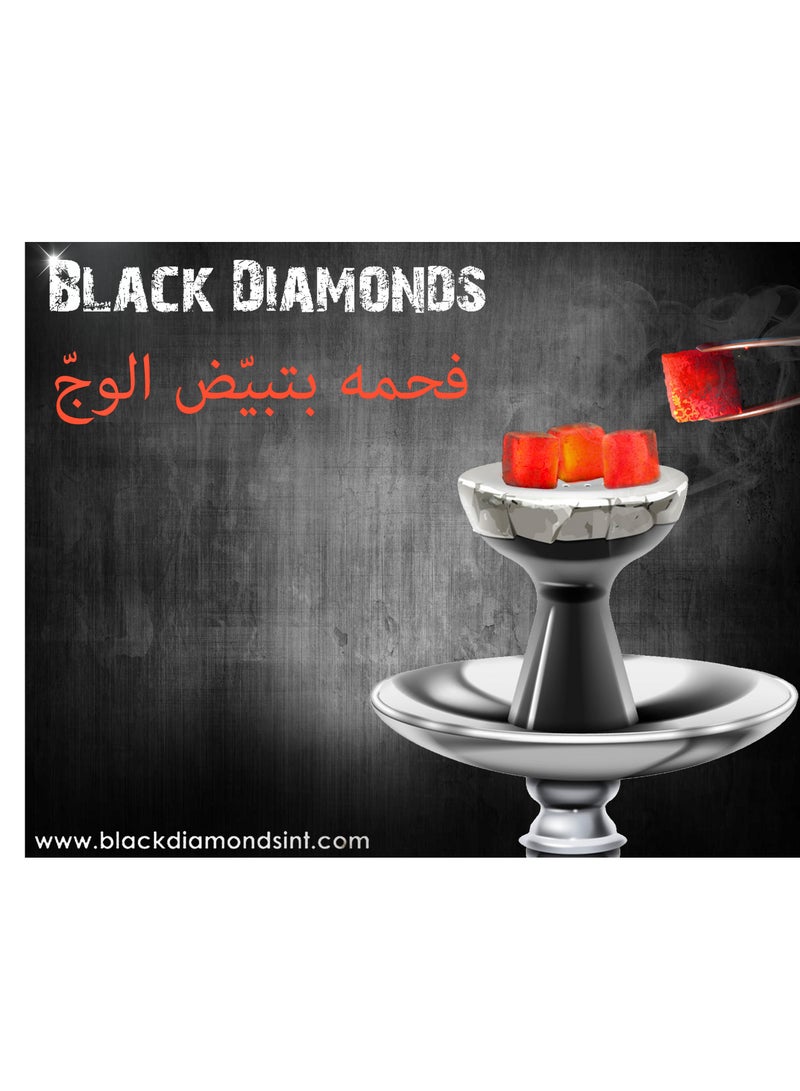 Black Diamonds 1 Kg Coconut Shell Charcoal Cubes 96 Pieces Long Lasting Premium Quality - Image 5