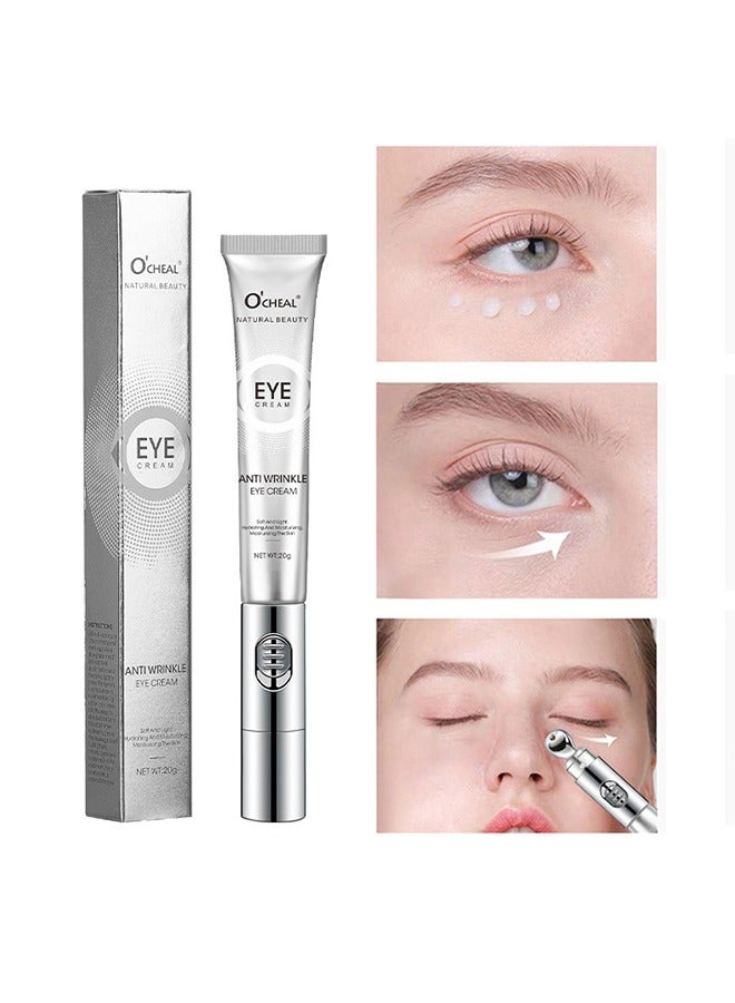 OCHEAL Eye Cream-Anti Wrinkle Eye Cream for Dark Circles and Puffiness Reduce Fine Lines and Wrinkles with Electric Applicator Anti Aging Line Smoothing Skin Care Treatment Daily Wrinkle Cream 20g - Image 1