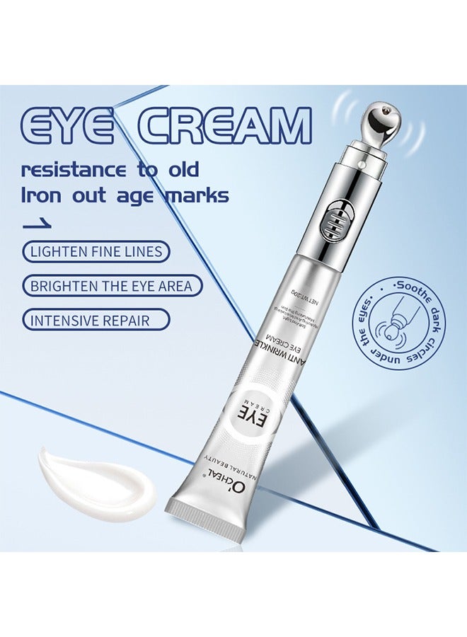 OCHEAL Eye Cream-Anti Wrinkle Eye Cream for Dark Circles and Puffiness Reduce Fine Lines and Wrinkles with Electric Applicator Anti Aging Line Smoothing Skin Care Treatment Daily Wrinkle Cream 20g - Image 4