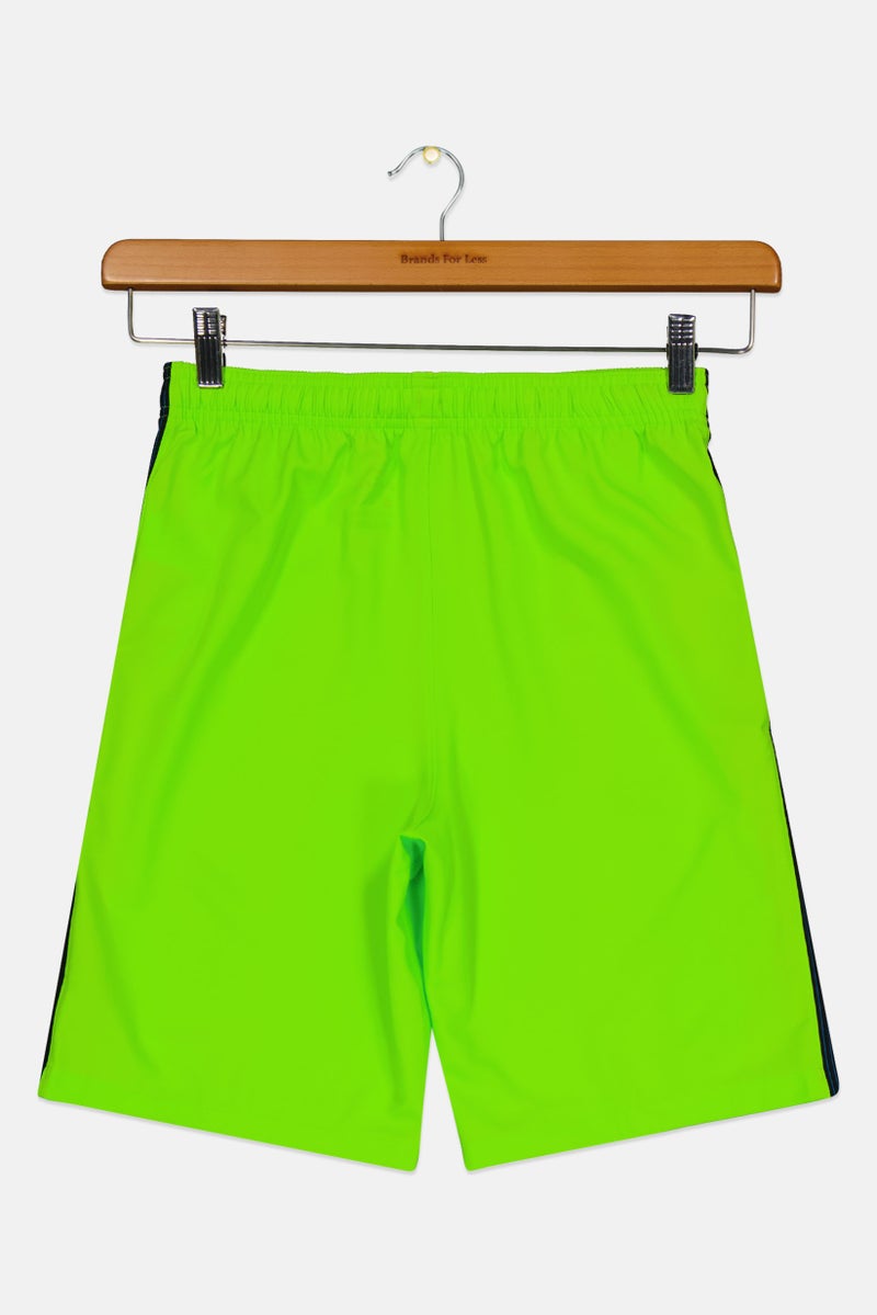 Nike Kids Boy Sportswear Fit Embroidered Logo Inter Milan Outdoor Shorts, Lime Green - Image 2