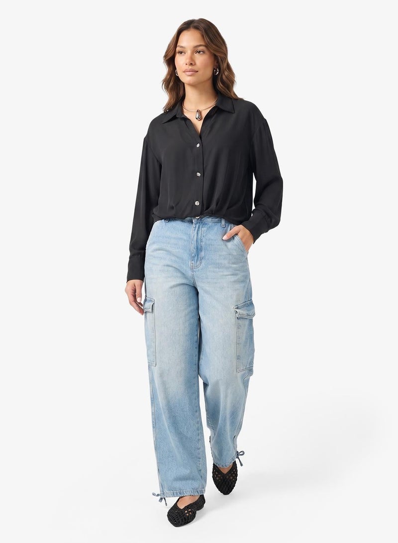 ONLY Onlneiva Life Long Sleeve Balloon Shirt - Image 5