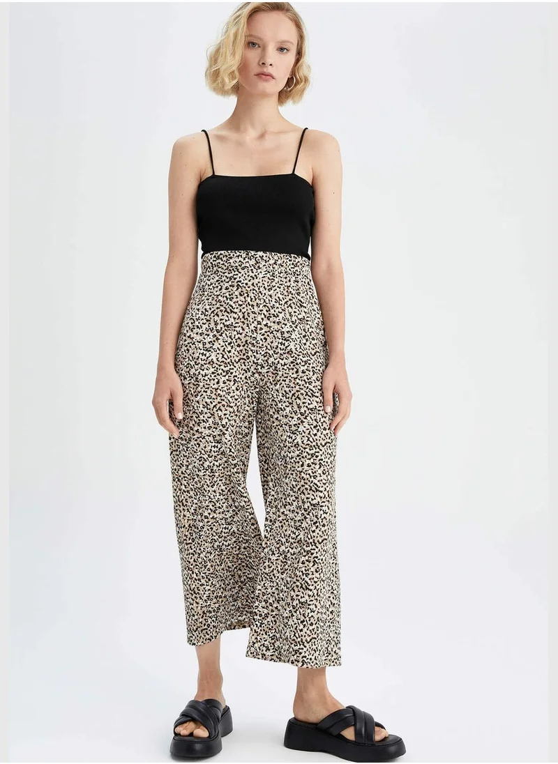 DeFacto Patterned Wide Leg Trousers