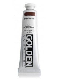 Golden Heavy Body Acrylic Paint 2 Ounce Burnt Sienna  - Image 1