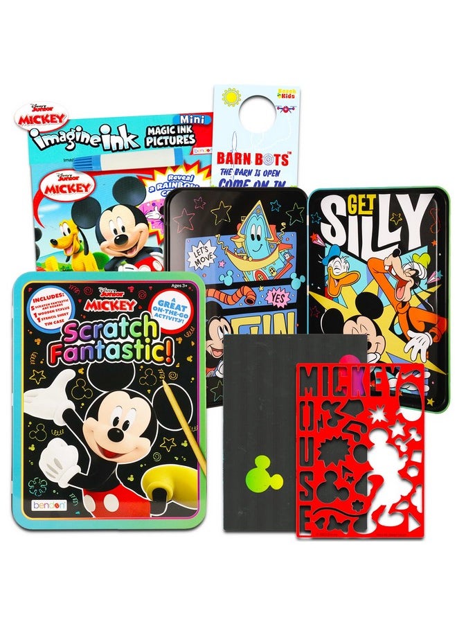 MICKEY MOUSE - Scratch Art For Kids, Toddlers - Bundle With Scratch Book For Kids Featuring Mickey Mouse Plus Mickey Mess Free Imagine Ink, More | Scratch Reveal Books For Kids - Image 1