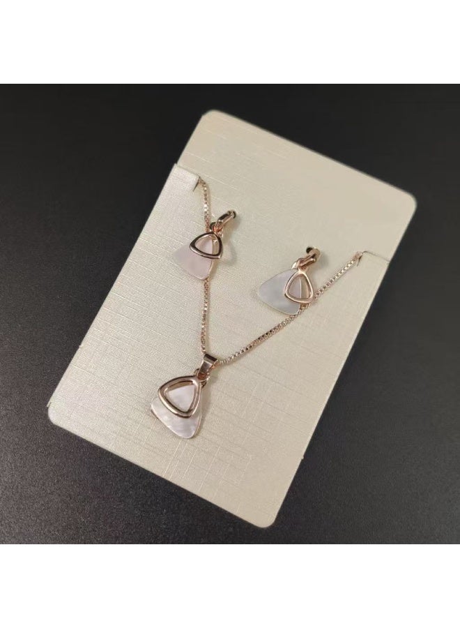 Goolsky Modern Triangle Jewelry Set – Geometric Necklace & Earrings, Minimalist Gift for Her - Image 5