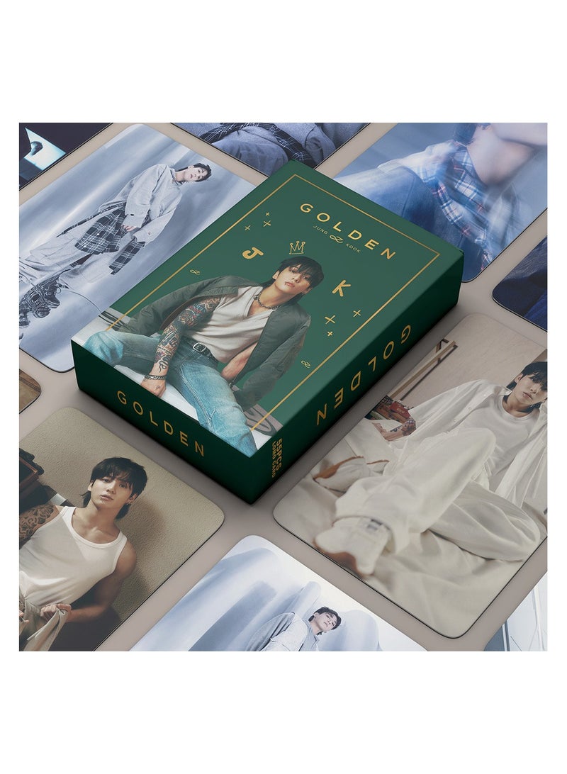 NIBEMINENT 55 قطعة بطاقات لومي ذهبية جونغكوك لمجموعة معجبي كيبوب هدايا - Image 2