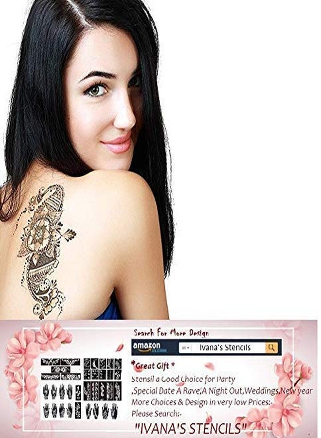 Ivana's Tatto Stencil for | Hand | Body | Face | Heena Art Temporary Tatto for Girls & Women, Design No. 1001 (T-1001) - Image 3
