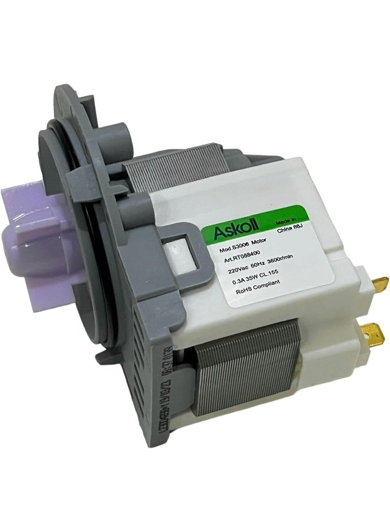 طرمبة تصريف غسالة فل أوتوماتيك أسكول 220 فولت 35 واط – مضخة صرف مياه بديلة عالية الجودة - Image 2