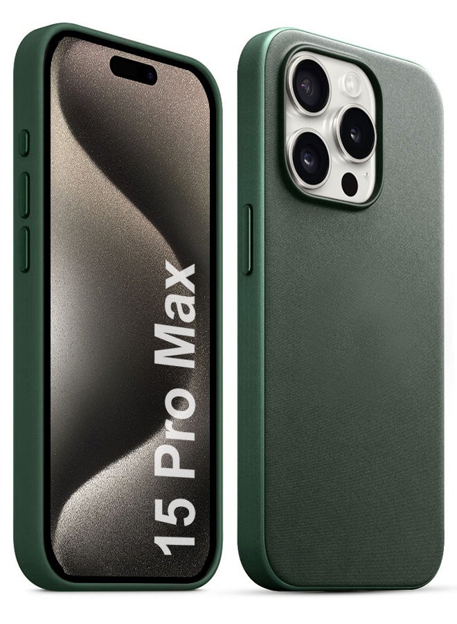 CATANES FineWoven case cover for Apple iPhone 15 Pro Max with MagSafe durable and heavy protection - Frosted Green - Image 2