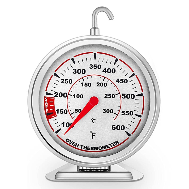 Oven Thermometer 100600  40 310 Double Scale 3 Inch Stainless Steel Large Dial Oven Grill Thermometer for Gas  Electric OvenGrill CookingAccurate Oven Thermometer for MeatGrillingCake