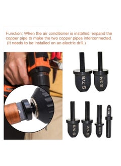 DEFAONS Defaons Swaging Tool Drill Bit Set, 6Pcs Portable Copper Pipe Swaging Tool Drill Bits Set with 7/8", 3/4", 5/8", 1/2", 3/8", 1/4"  - Image 4