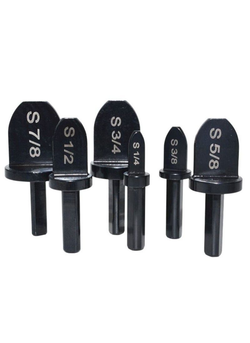DEFAONS - Defaons Swaging Tool Drill Bit Set, 6Pcs Portable Copper Pipe Swaging Tool Drill Bits Set with 7/8", 3/4", 5/8", 1/2", 3/8", 1/4" - Image 1