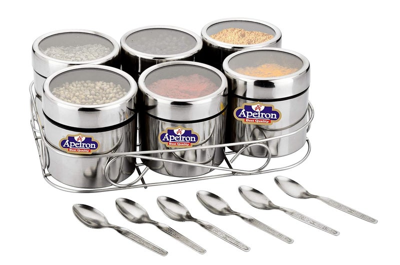 Apeiron MasalaMultipurpose Dabba with Wire Stand Big Pack of 6 - Image 2