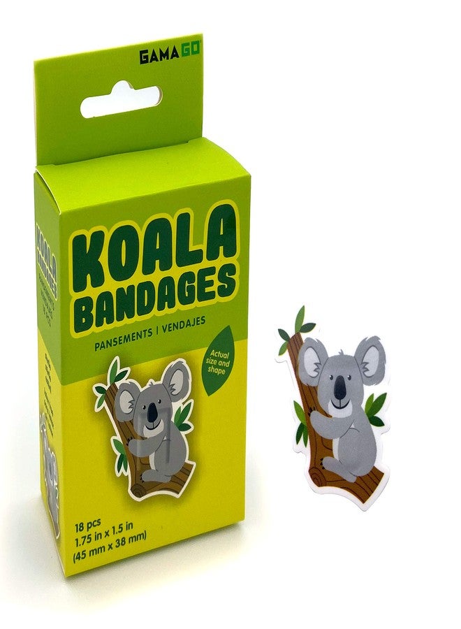 GAMAGO Koala Bandages for Kids & Kidults - Set of 18 Individually Wrapped Self Adhesive Bandages - Sterile, Latex-Free & Easily Removable - Funny Gift & First Aid Addition - Image 1