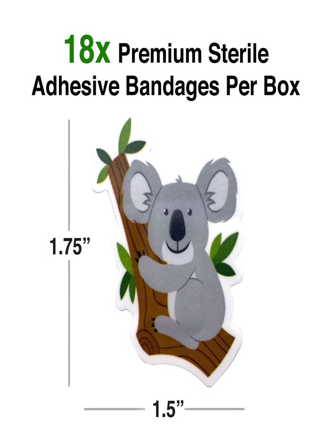 GAMAGO Koala Bandages for Kids & Kidults - Set of 18 Individually Wrapped Self Adhesive Bandages - Sterile, Latex-Free & Easily Removable - Funny Gift & First Aid Addition - Image 2