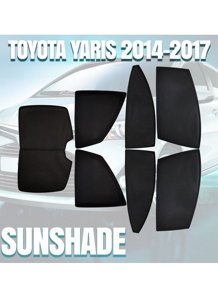TOYOTA YARIS 2014-2017 High-Quality Car Sunshade All Side Sunshade UV and Heat Protection Front Back Sides Sun Shades - Image 1