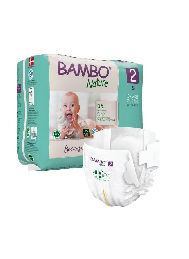 BAMBO NATURE Premium Baby Tape Diapers For Baby Small Size (3-6 Kgs) - Super Absorbent, Breathable, Extra Soft, Dermatologically Tested, Hypoallergenic Infant Nappies With Wetness Indicator, 90 Count  - Image 2
