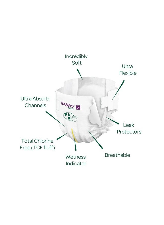 BAMBO NATURE Premium Baby Tape Diapers For Baby Small Size (3-6 Kgs) - Super Absorbent, Breathable, Extra Soft, Dermatologically Tested, Hypoallergenic Infant Nappies With Wetness Indicator, 90 Count  - Image 5