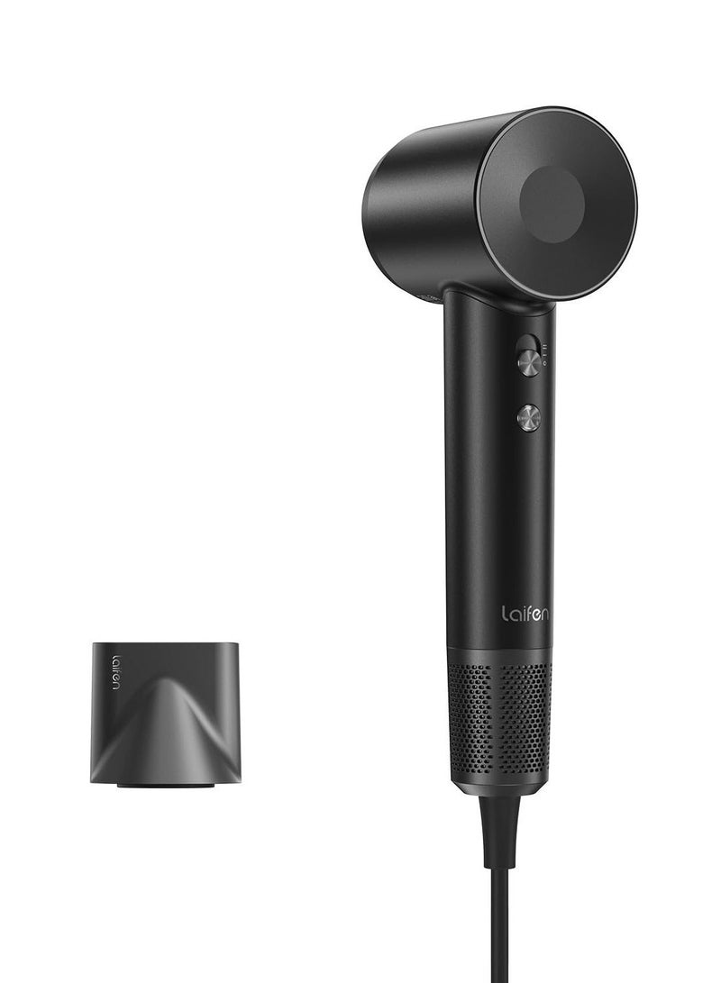 Laifen Bundle Swift Ionic Hair Dryer – Black + Diffuser Nozzle for Curls & Volume + Gray Travel Pouch – Value Bundle - Image 2
