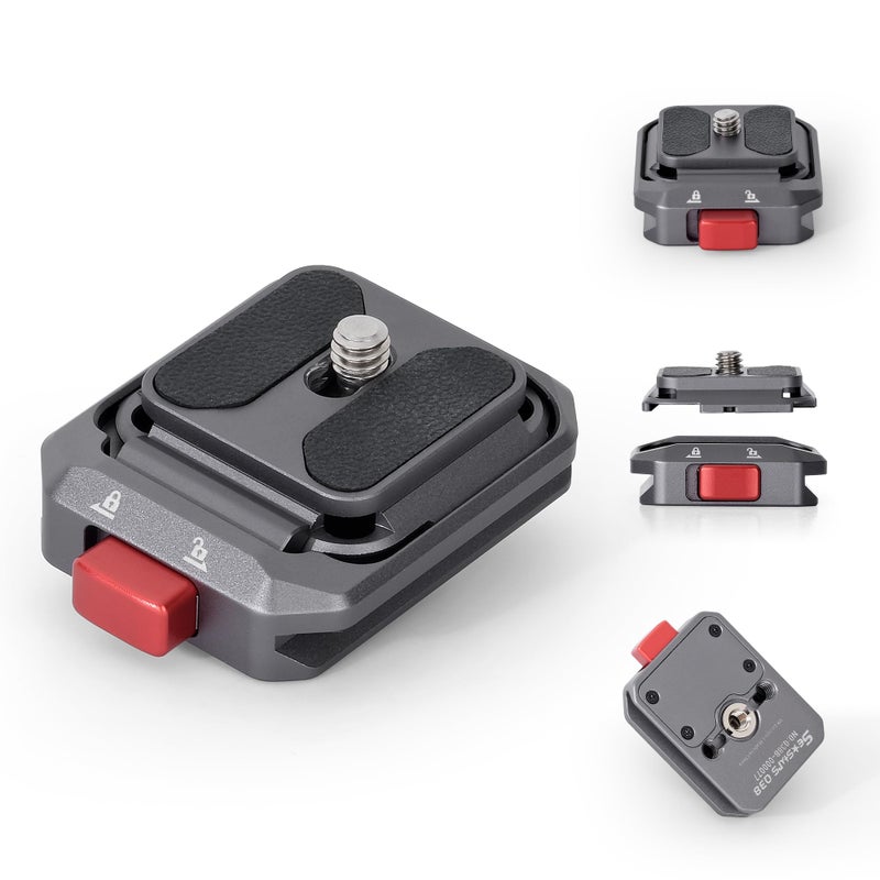 IFOOTAGE Q38 Quick Release Plate, Camera Quick Release Tripod Mount Adapter with 1/4" Screw, QR Adapter for Sony Canon DSLR, Tripods, Monopods, Sliders, Stablizers, Monitors - Image 1
