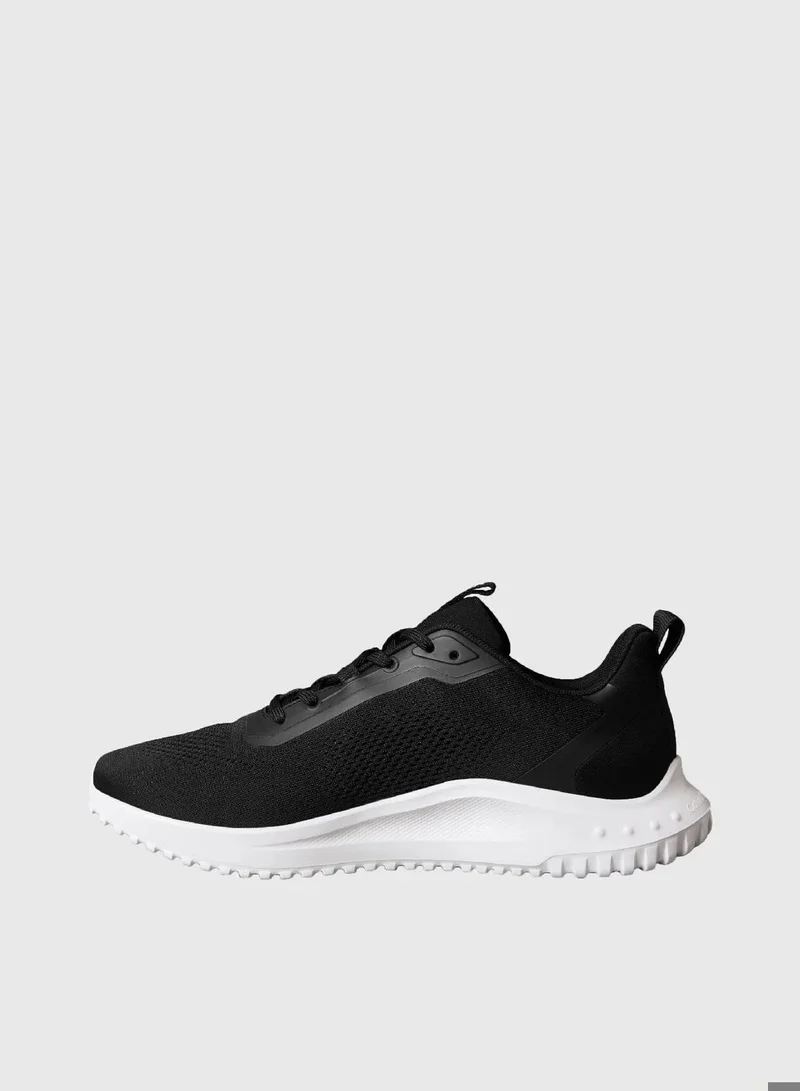 Calvin Klein Jeans Black/Bright White Breathable Mesh Ultralight Trainers for Men | Best Price UAE