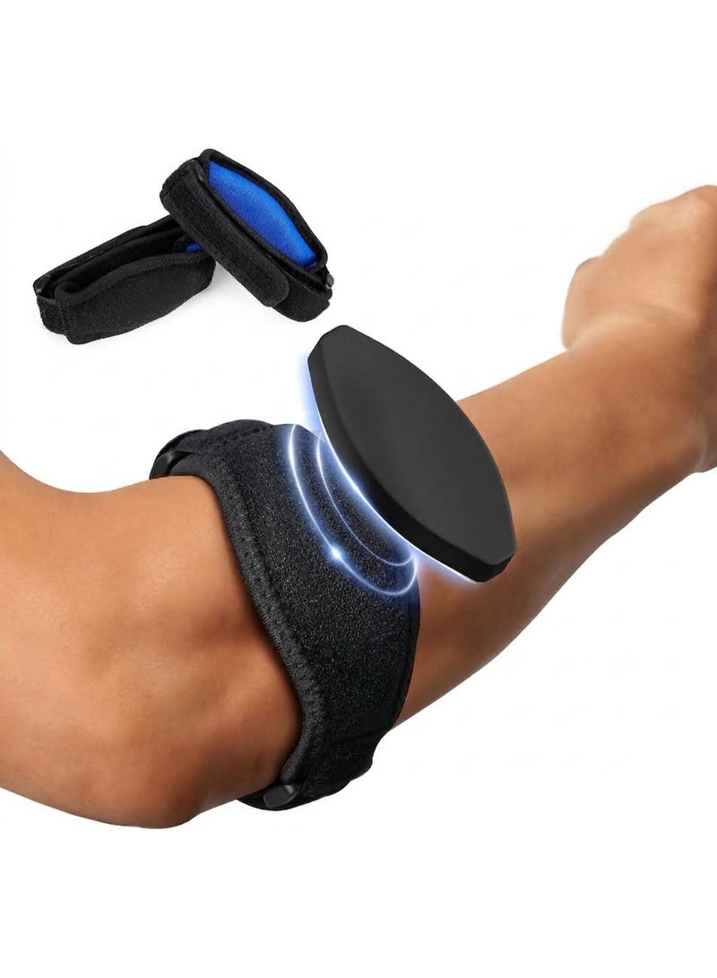 RADIANCES 2 Pack Adjustable Elbow Brace – Targeted Support for Tennis Elbow, Golfer's Elbow, Tendonitis, Arthritis, Bursitis, Sprains（Blue） - Image 1